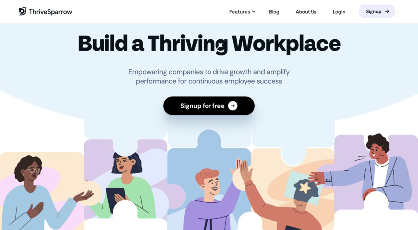 ThriveSparrow Landing Page