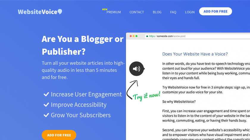 WebsiteVoice screenshot