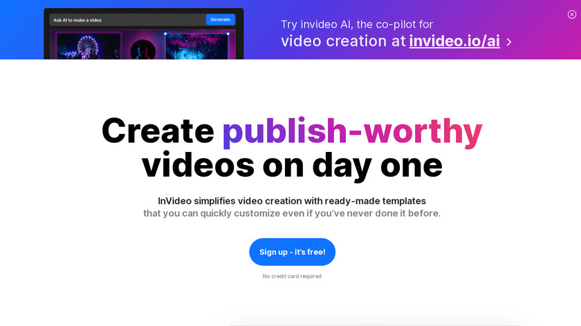 InVideo.io Landing Page