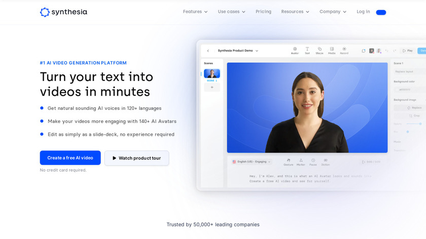 Synthesia.io Landing Page