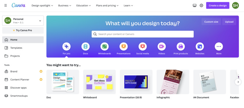 Canva Landing Page