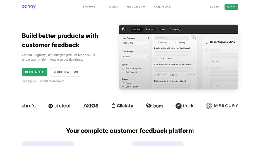 Canny.io Landing Page