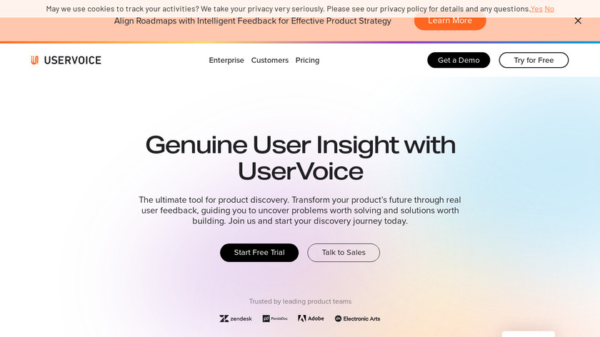 UserVoice Landing Page