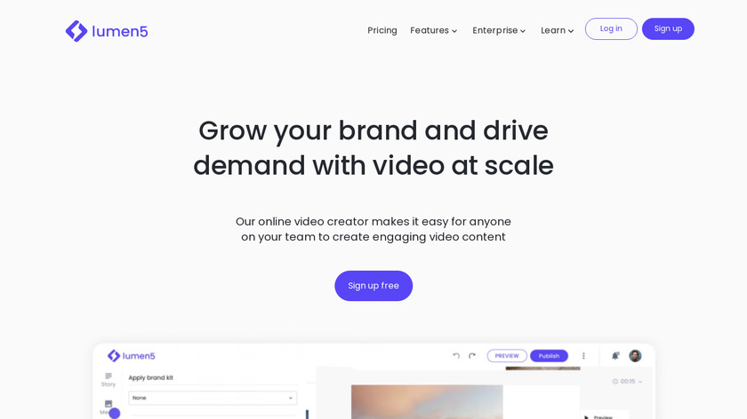 Lumen5 Landing Page