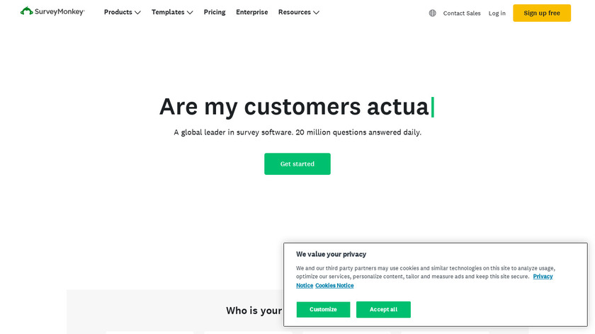 Survey Monkey Landing Page