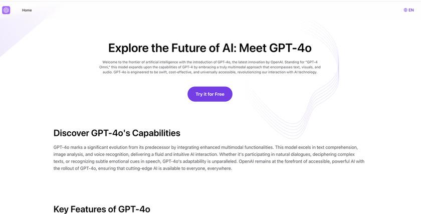 GPT4o.so Landing Page