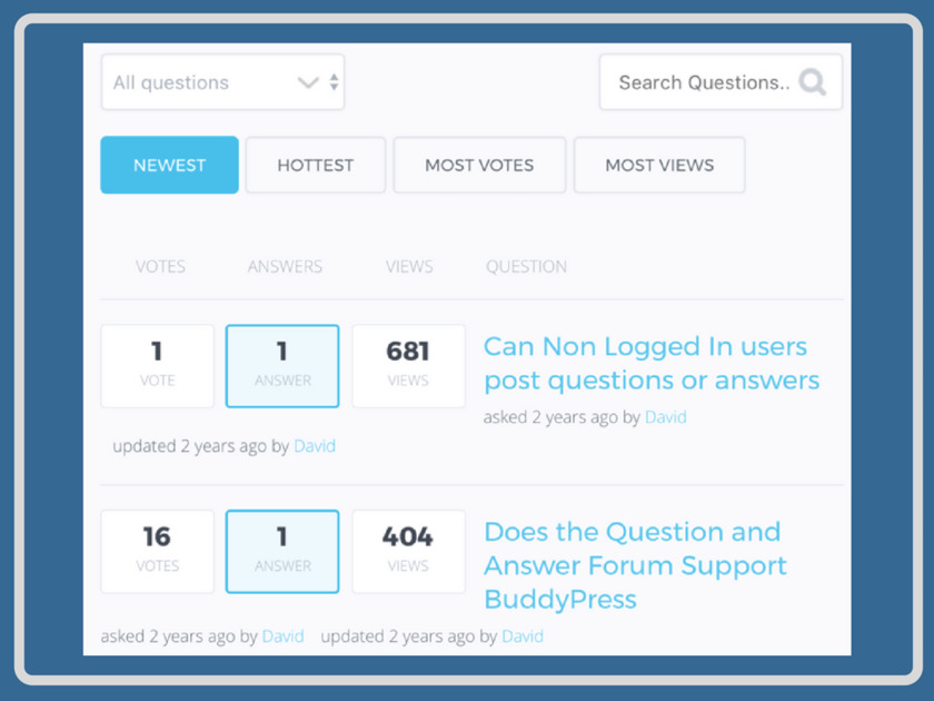 CreativeMinds WordPress Q&A Plugin screenshot