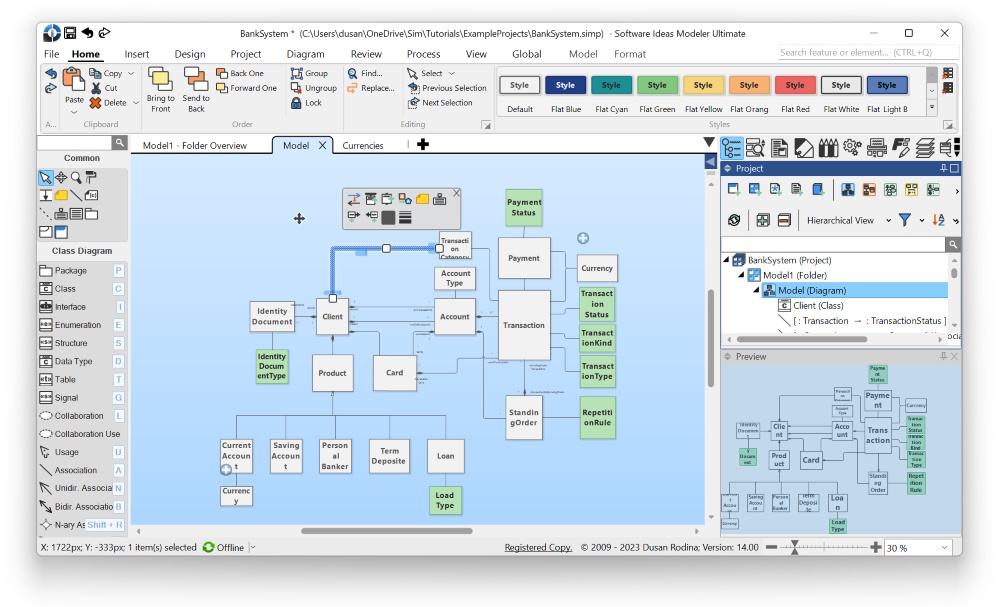 Software Ideas Modeler Software Ideas Modeler 14 - Main Window