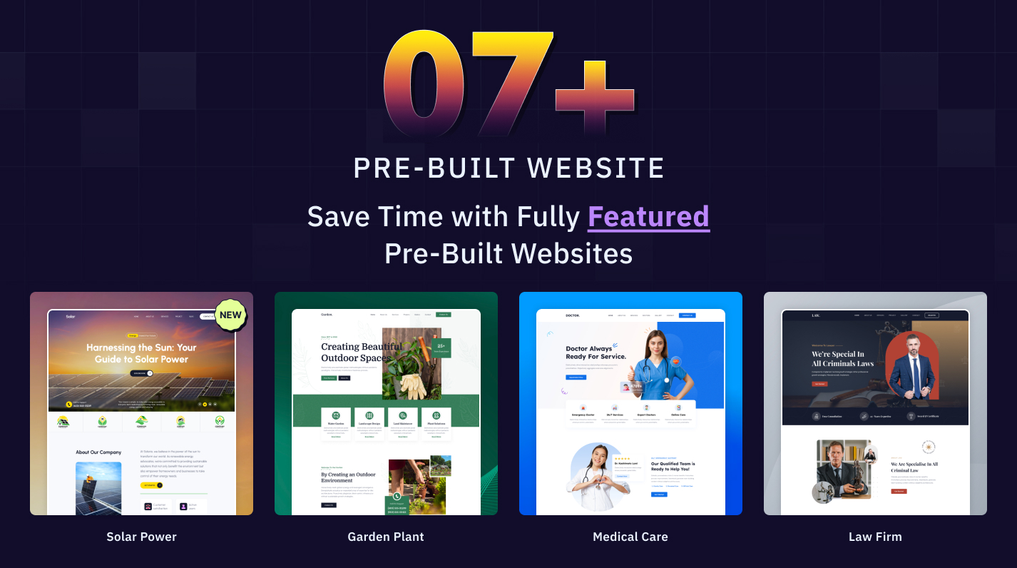 Divi Essential 7+ Pre-built Website Packs 