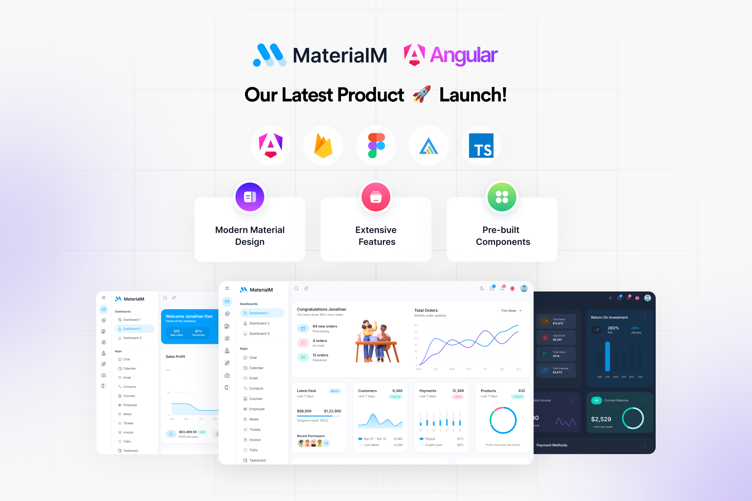 Wrappixel MaterialM Angular Admin template