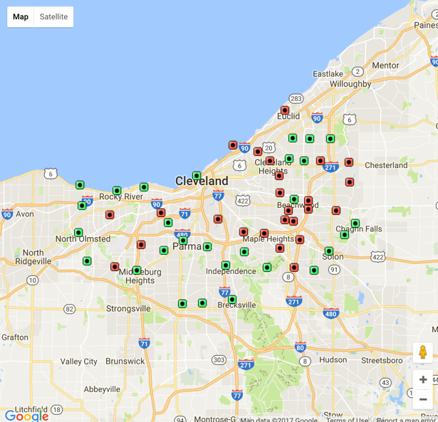 Creative Minds WordPress Multi Location Map Google Maps Showing All Locations